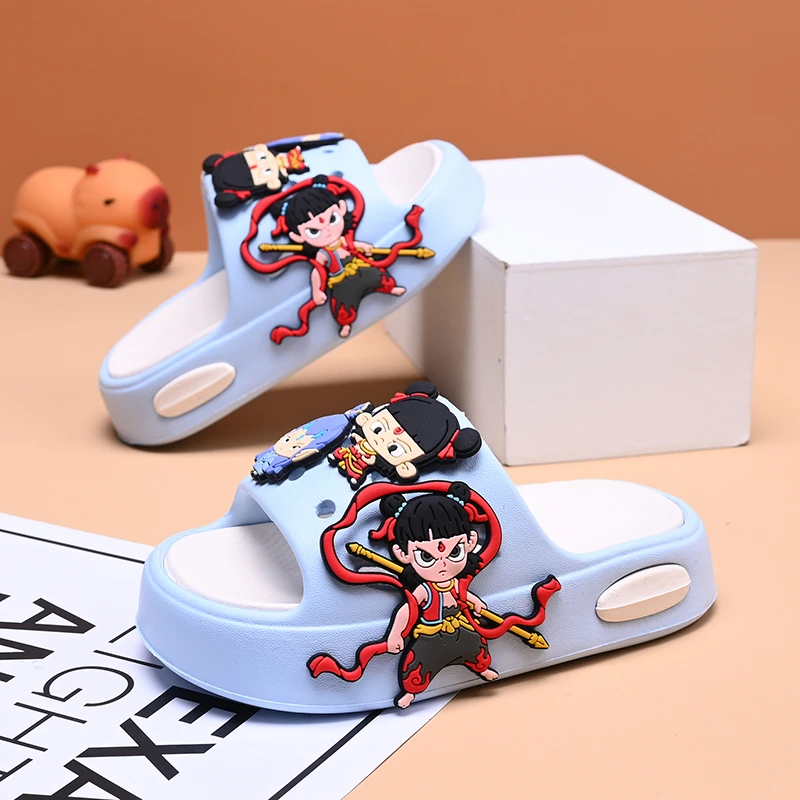 防臭男童居家软底哪吒儿童拖鞋防滑卡通女童中大童宝宝凉拖