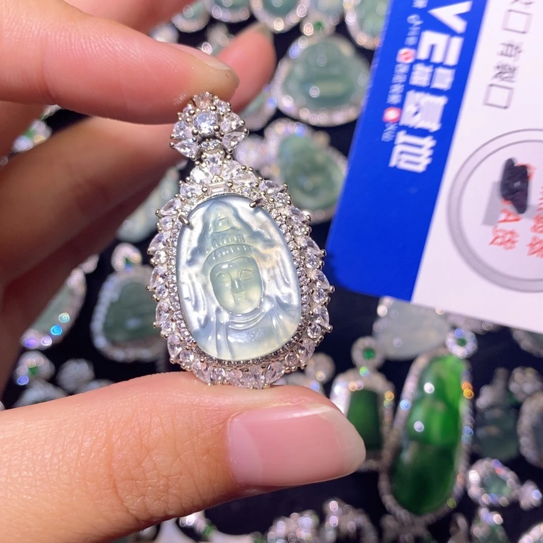 翡翠未镶嵌颈饰天然