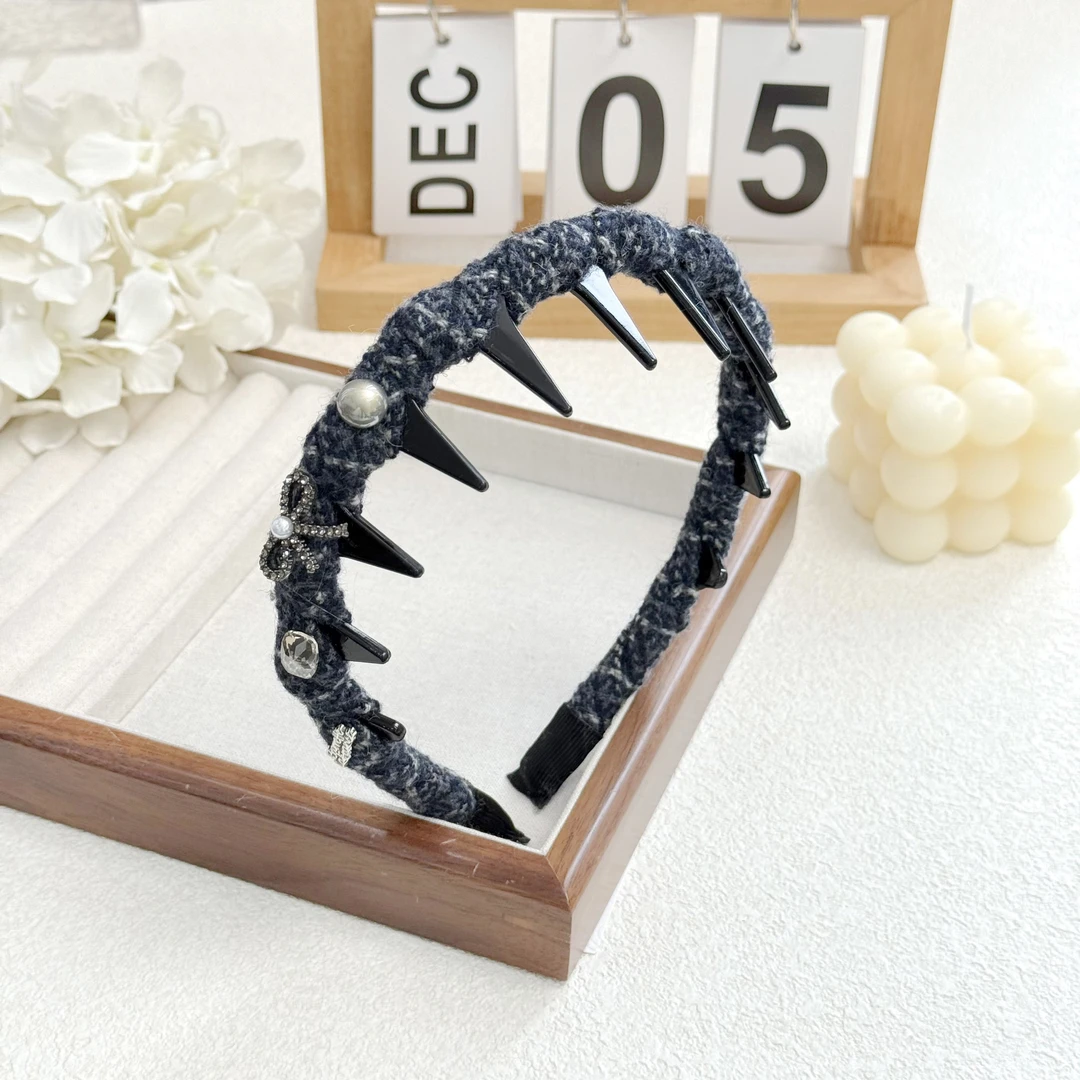 BAOSHATI/宝莎缇F-816韩版简约高级感水钻蝴蝶结高颅顶倒梳发箍