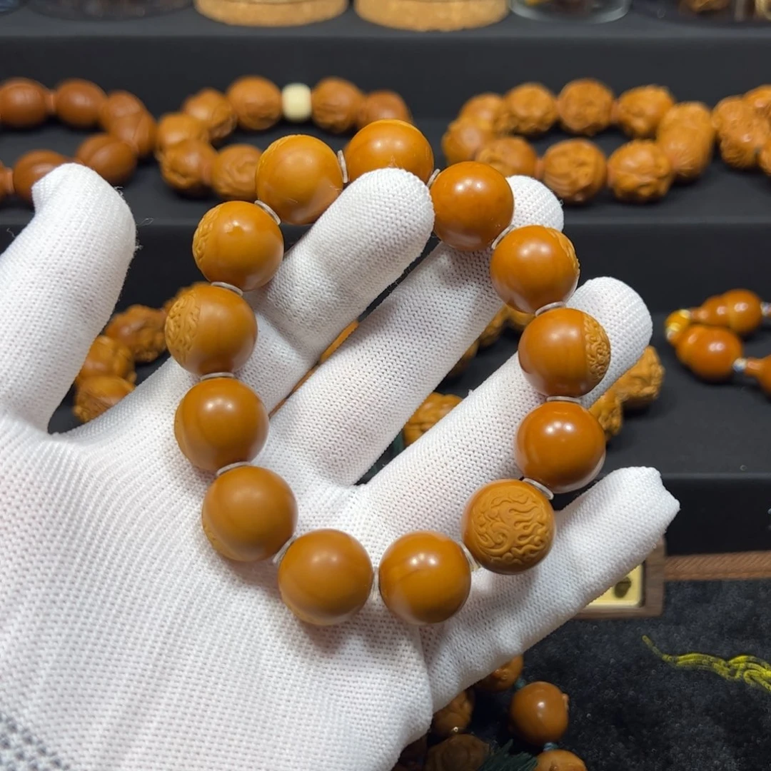 橄榄核手串/手链1.7正圆火焰