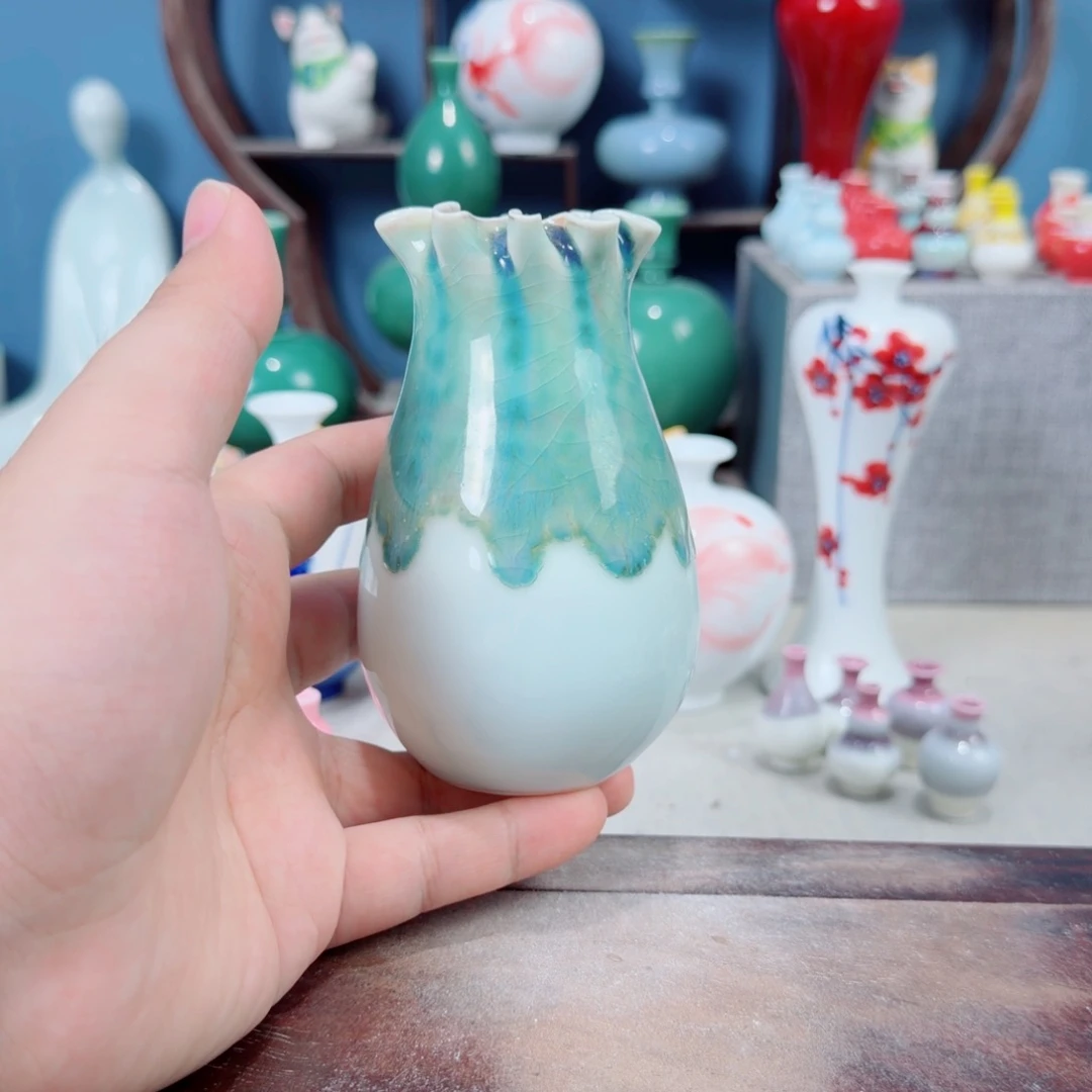 陶瓷手工小花器摆件