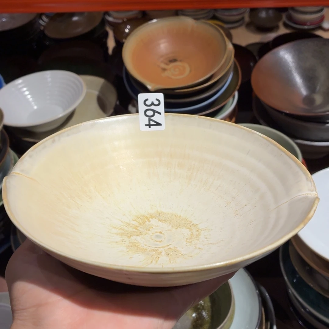 M***.瓷片364 白灵宵双耳碗1个