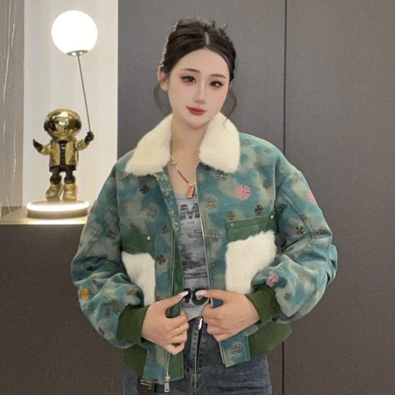 【七月推荐】 减龄百搭宽松显白气质加厚短款外套女-QIYUE-292E