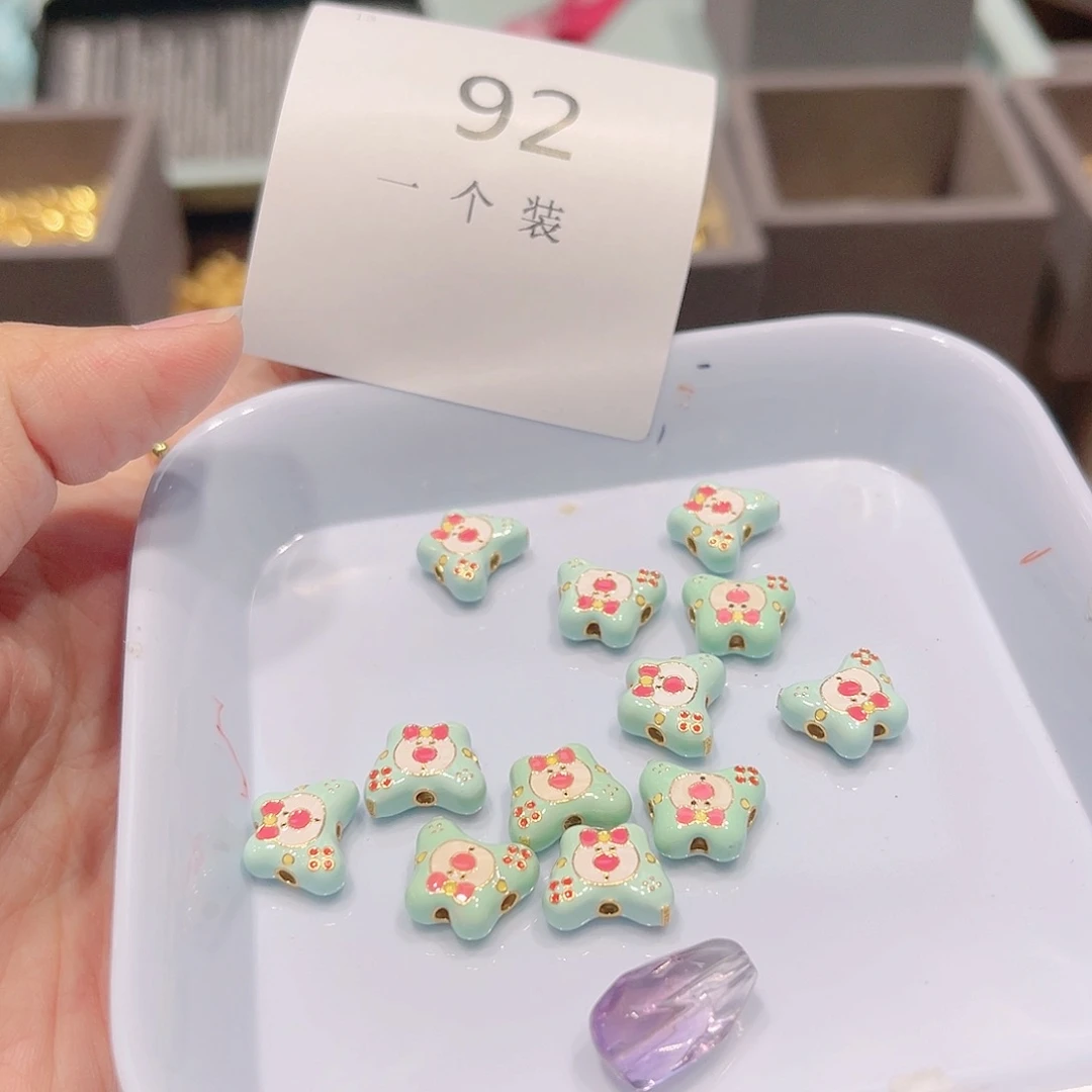 紫晶珠宝半成品银S925镀金镶嵌92