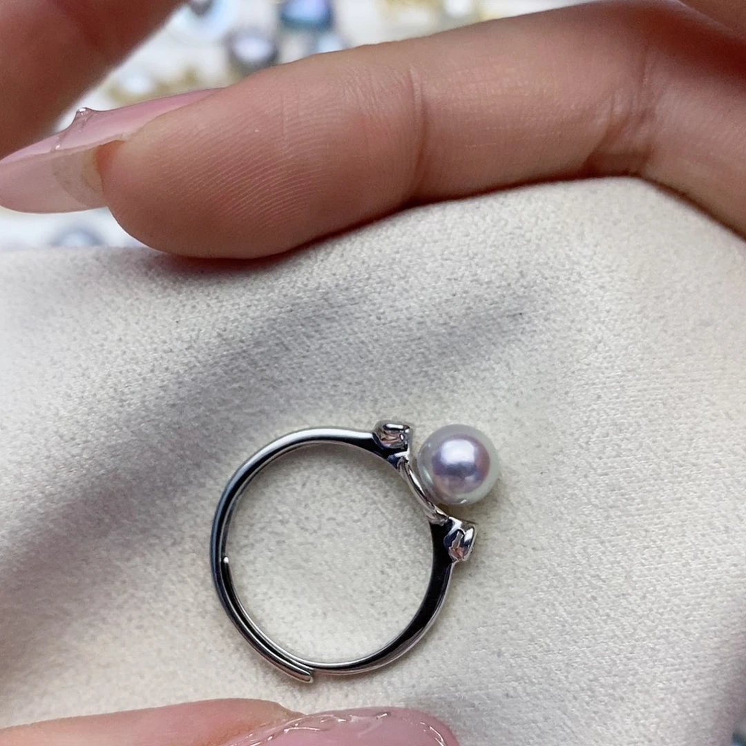 【闪购商品】海水珍珠戒指银S925镶嵌70