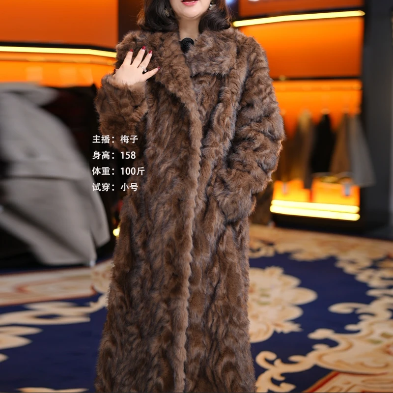 冬季轻奢女装百搭长款时尚立领新款气质外套5899