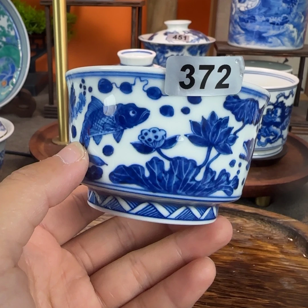 瓷片景德镇手绘青花茶器372