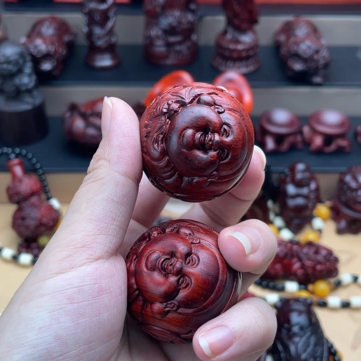 大叶紫檀（黑酸枝木类）弥勒佛手球