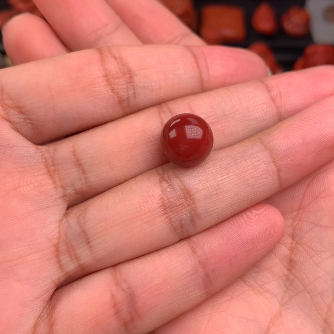 初***音南红玛瑙圆珠11+未镶嵌