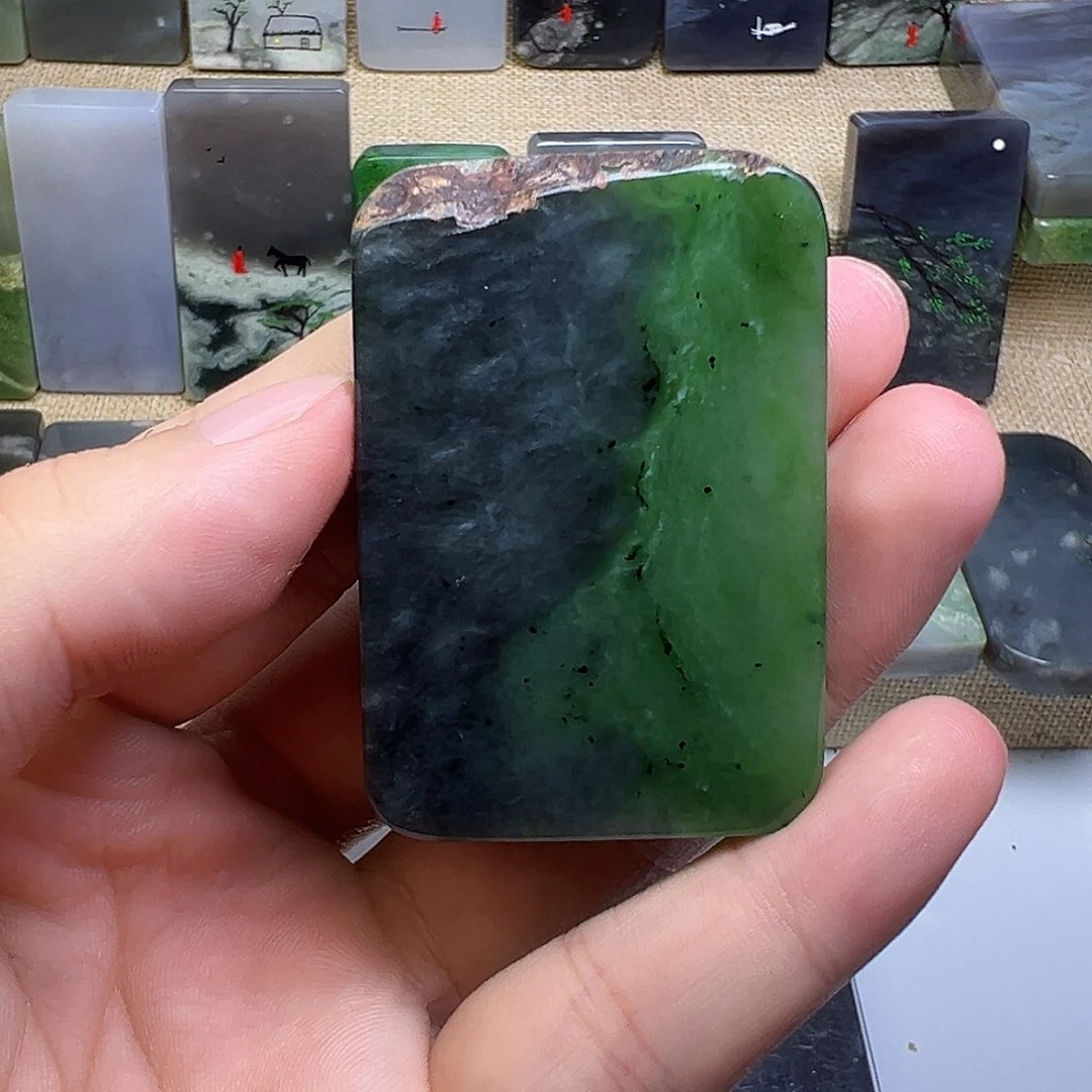 和田玉（碧玉）未镶嵌珠宝半成品