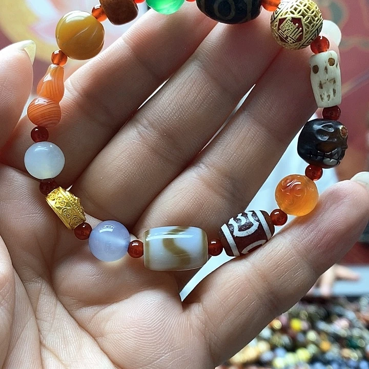 玛瑙/玉髓手链合金小****
