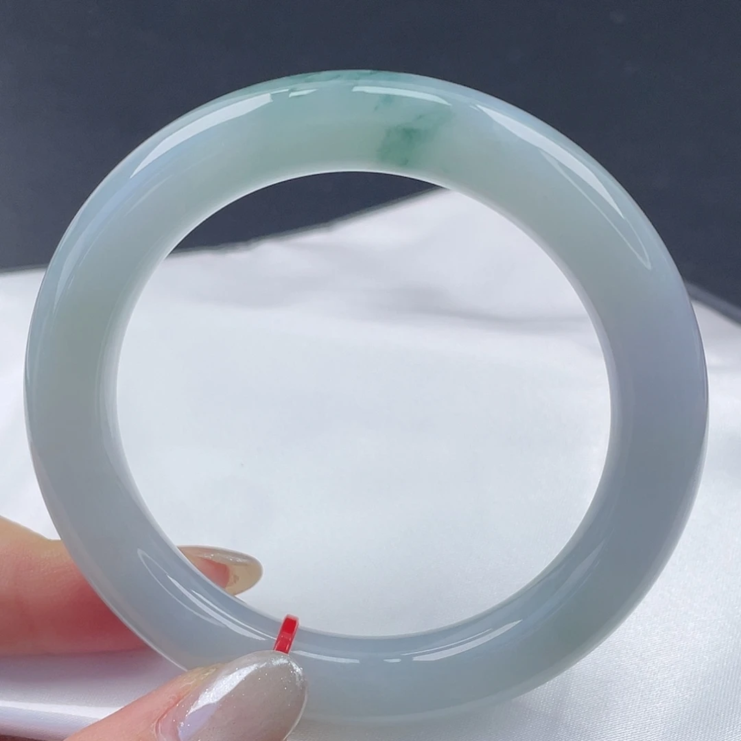 翡翠未镶嵌手镯58圆条