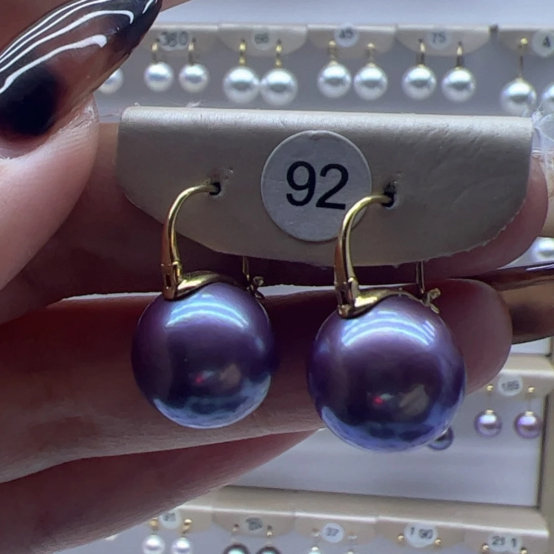 淡水珍珠耳饰18K金镶嵌