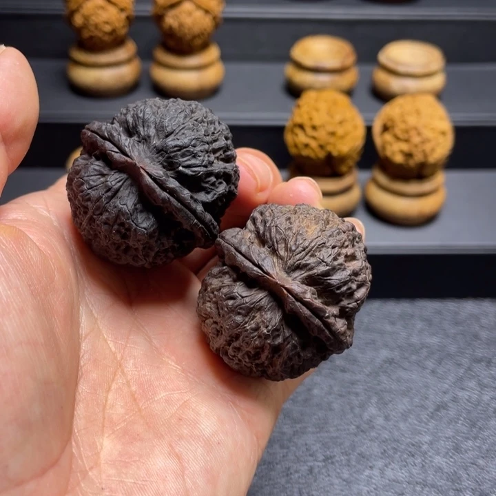 吊坠文玩核桃F荔枝纹铁狮子42