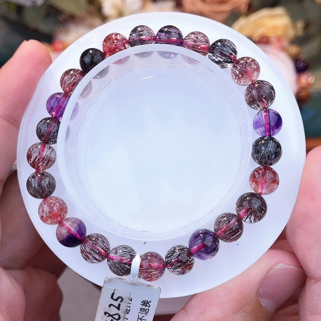 手串水晶未镶嵌黑加仑超七7m