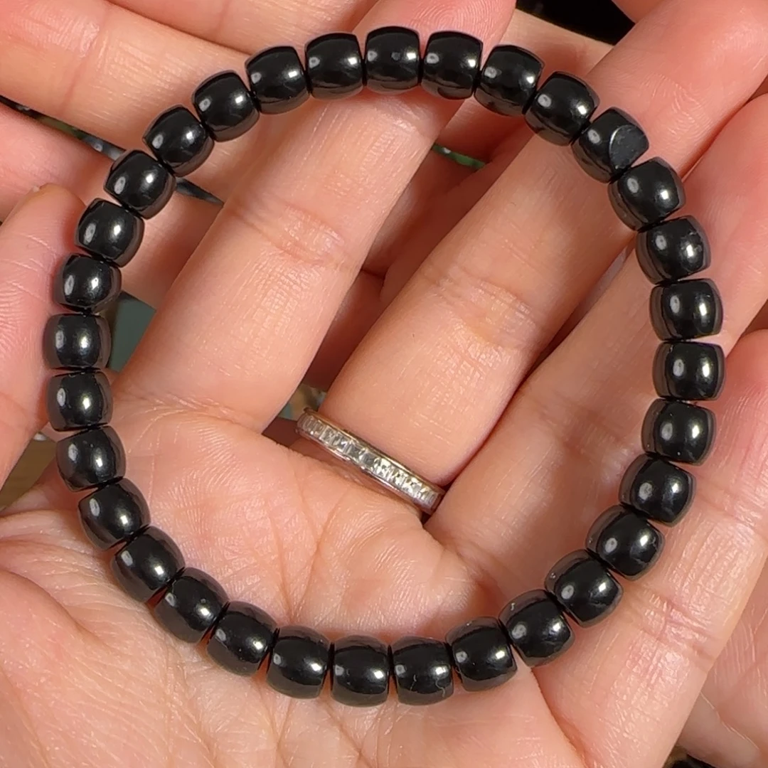 和田玉未镶嵌手链新疆和田玉黑青卡7不退换