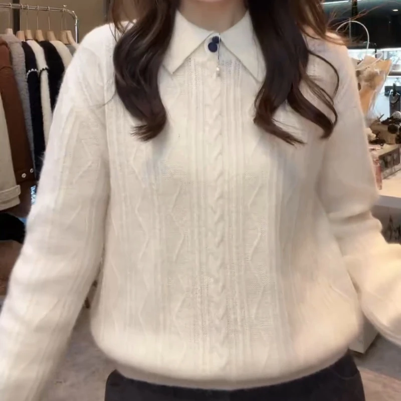 【奶霜系女孩】女款新款洋气时尚简约针织衫毛衣LK2508917