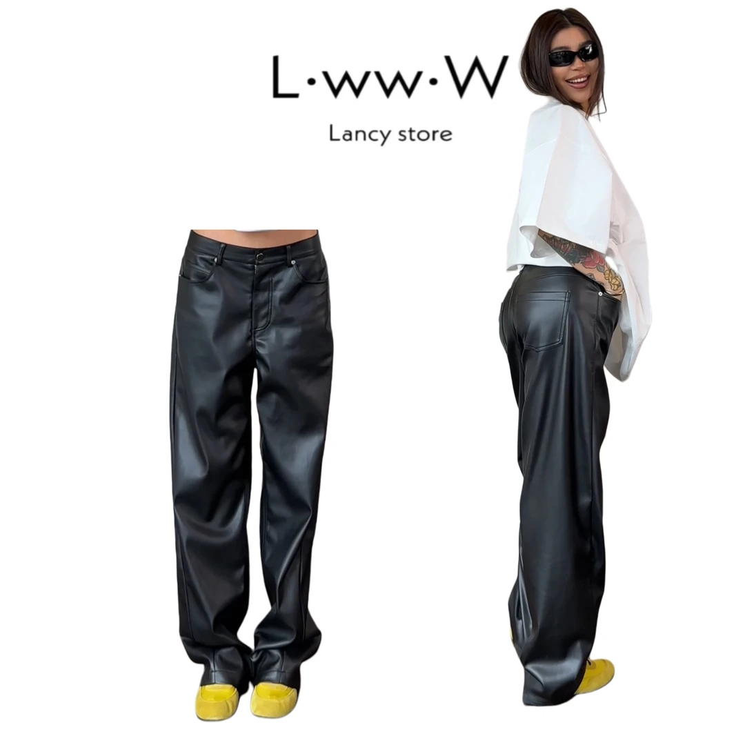 【皮弯刀】高级质感腔调十足低腰弯刀裤