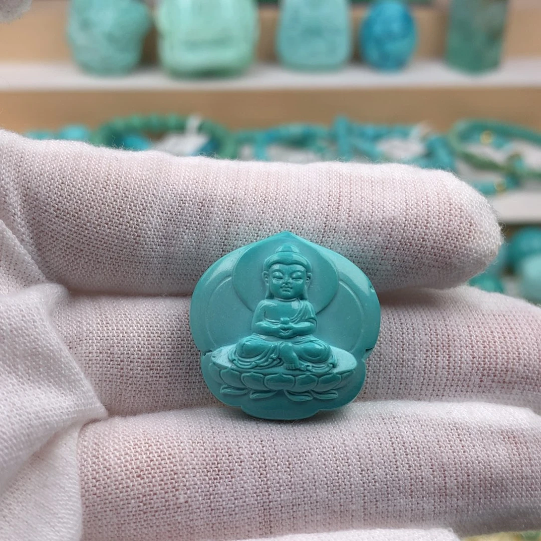 未镶嵌绿松石珠宝奇石24.1mm