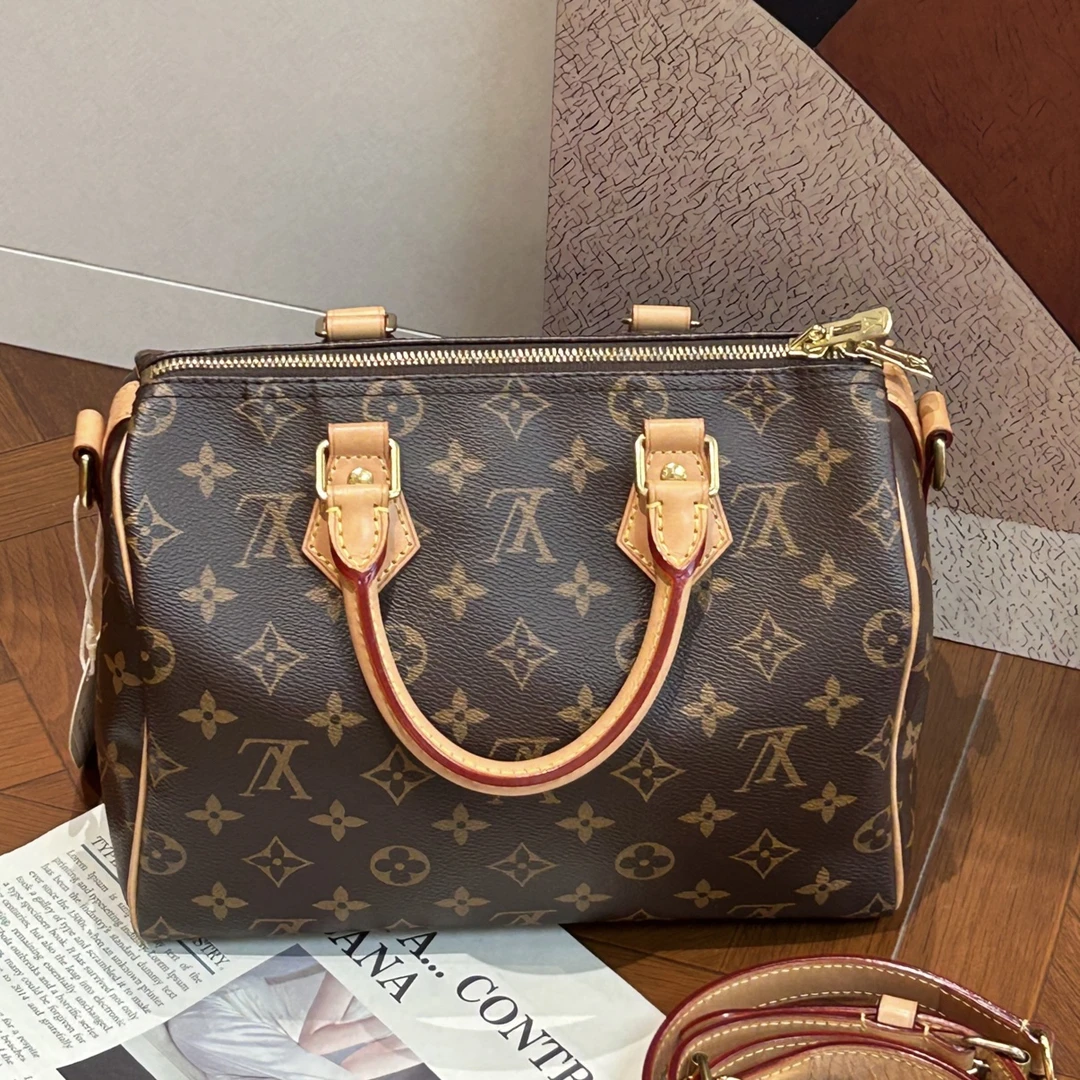 95新 LouisVuitton/路易威登 speedy25 芯片 肩带款 好成色