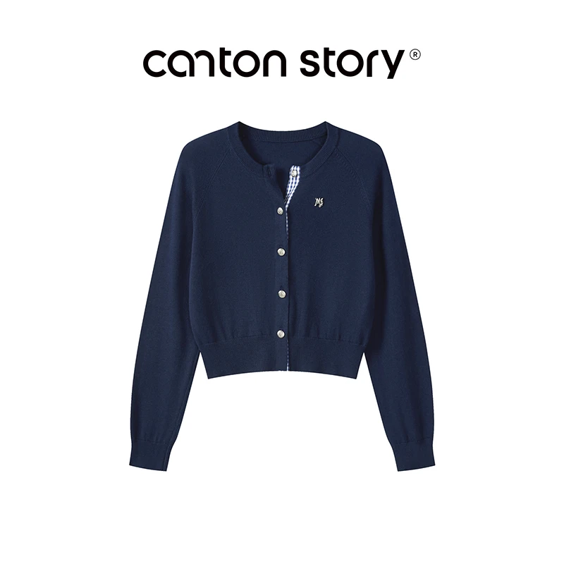 羊城故事【清仓】刺绣针织开衫女2025新款长袖上衣 Y50852742