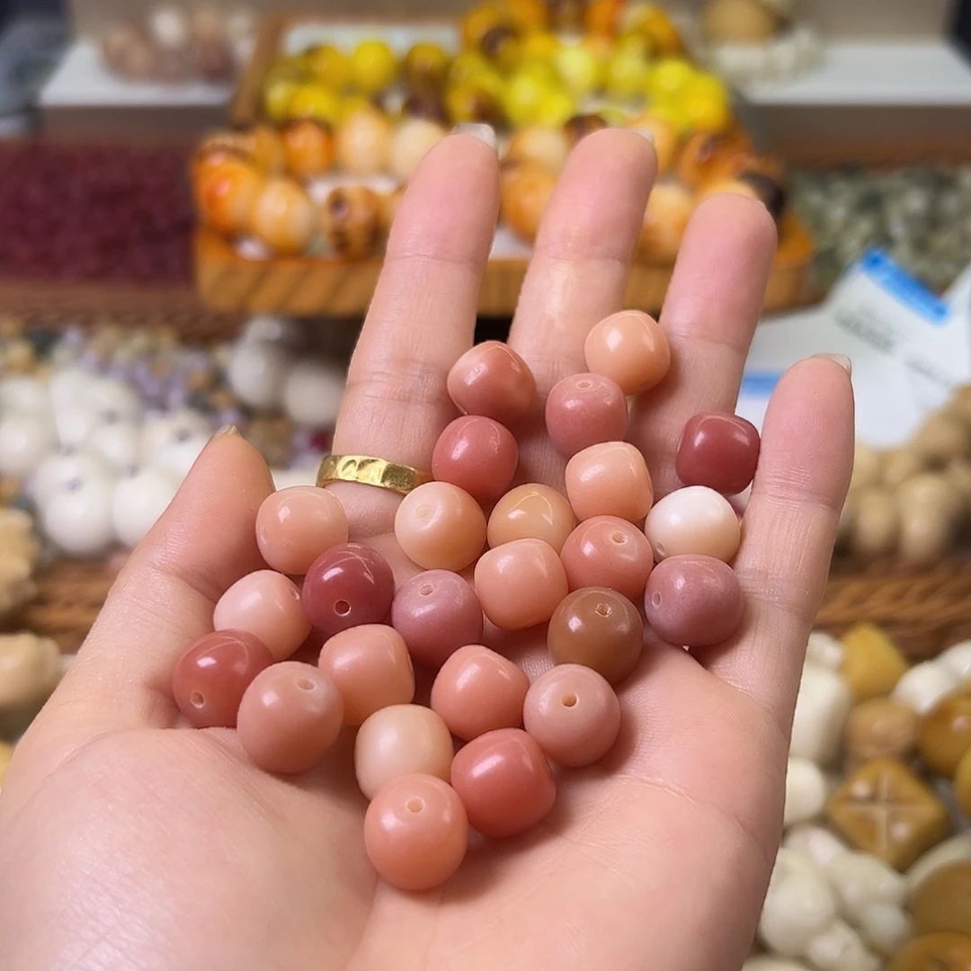 菩提根/象牙果手串微瑕12➕粉桶120颗