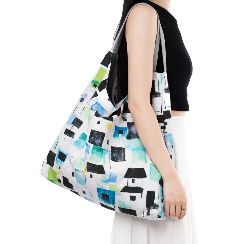 无则艺【冰丝月牙包】白房子夏季款时尚印花运动单肩环保百搭小众