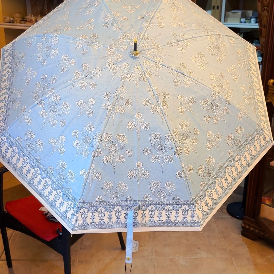 它家陶瓷真好看！！！长柄晴雨两用