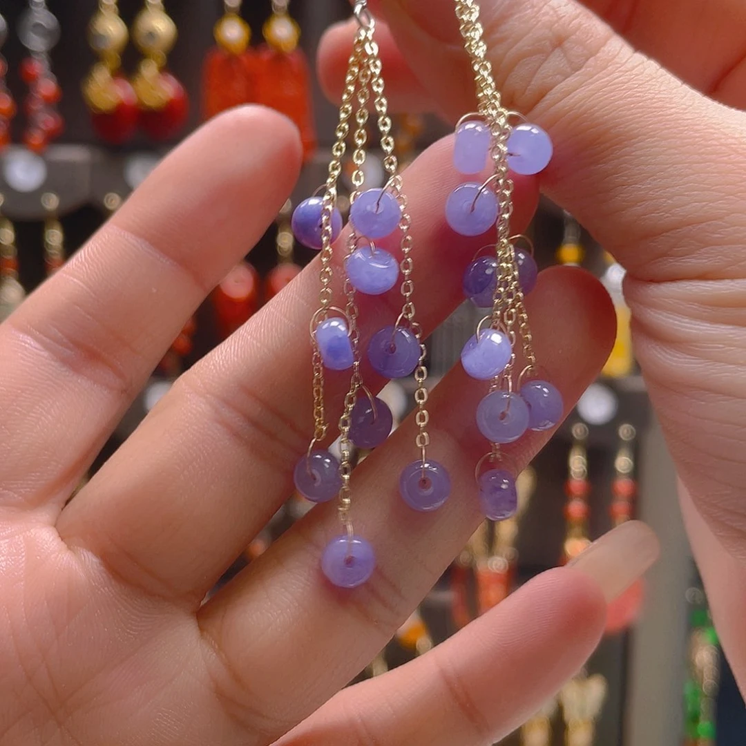 翡翠合金耳饰翡翠