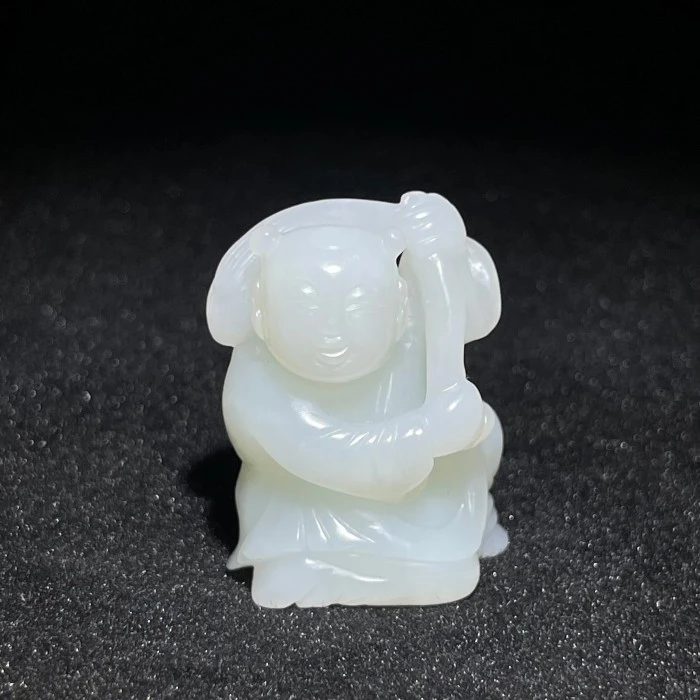 《清代》和田玉童子献瑞 山东国营文物商店 25061101125-10131