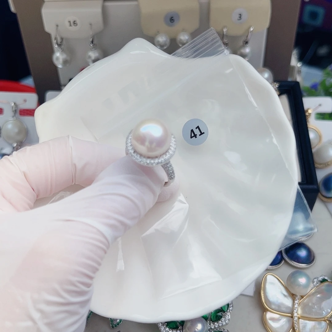 淡水珍珠银S925镶嵌颈饰