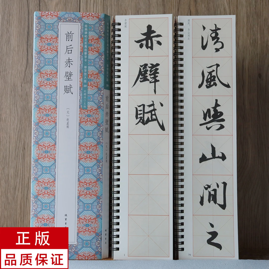 单字放大版赵孟頫行书前后赤壁赋2册 静文轩近距离临摹字帖