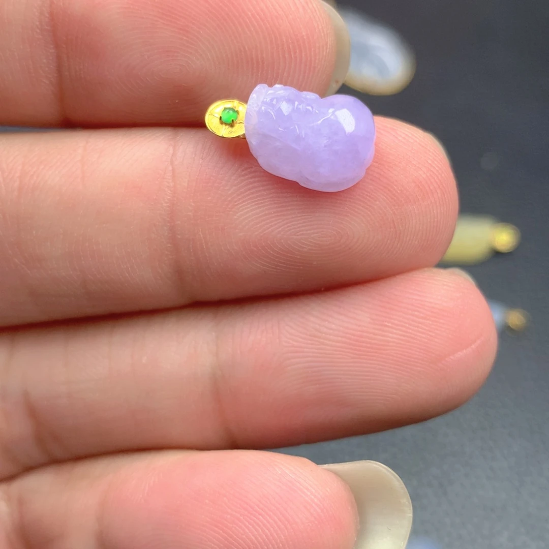 【闪购商品】翡翠18K金镶嵌颈饰敬*翡翠