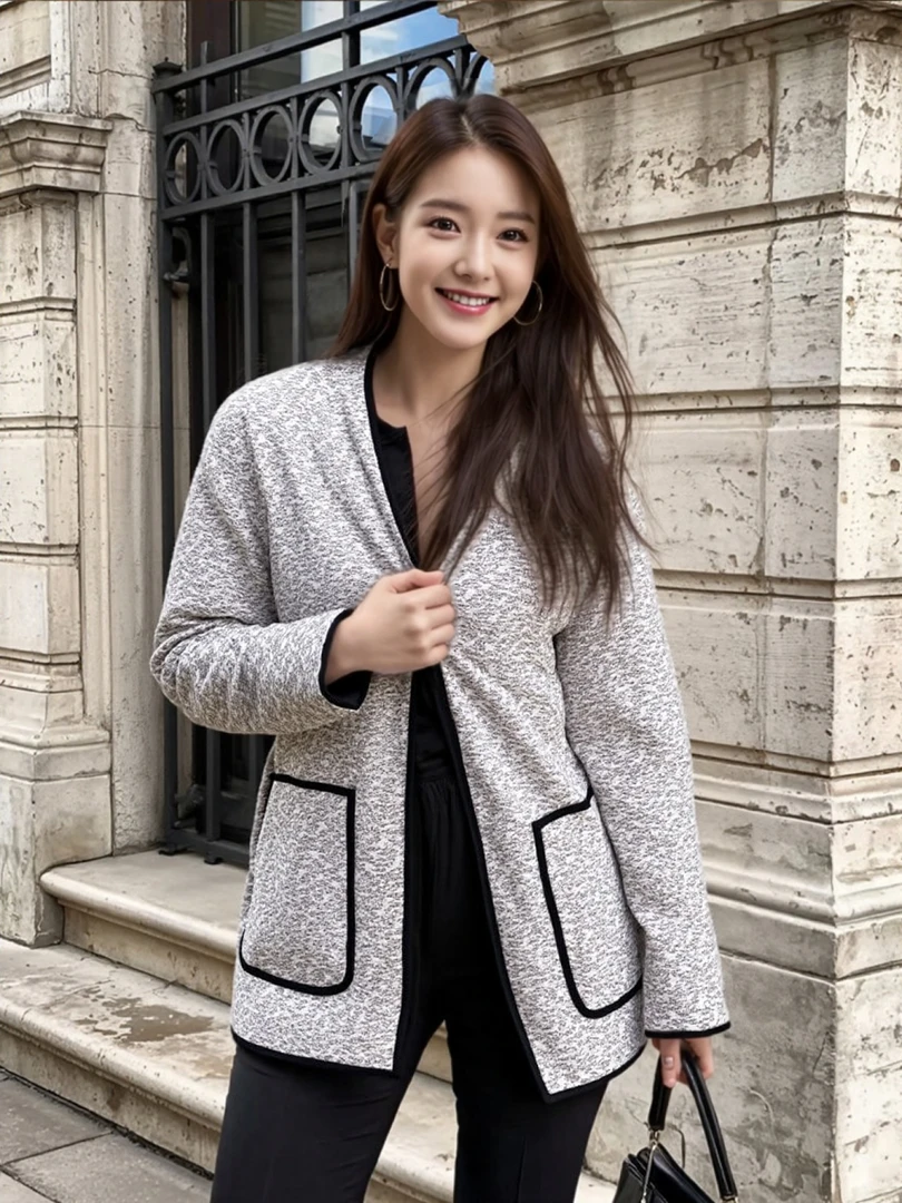 秋冬新款填充桑蚕丝长袖厚款中国风保暖印花棉服休闲女士外套上衣