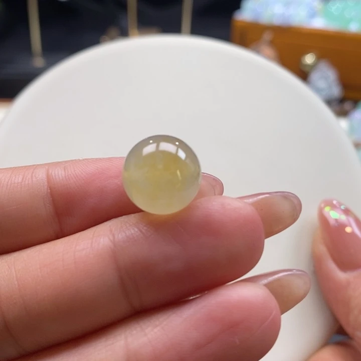 翡翠吊坠(不含链)未镶嵌翡翠半山水黄翡珠卡12.9m