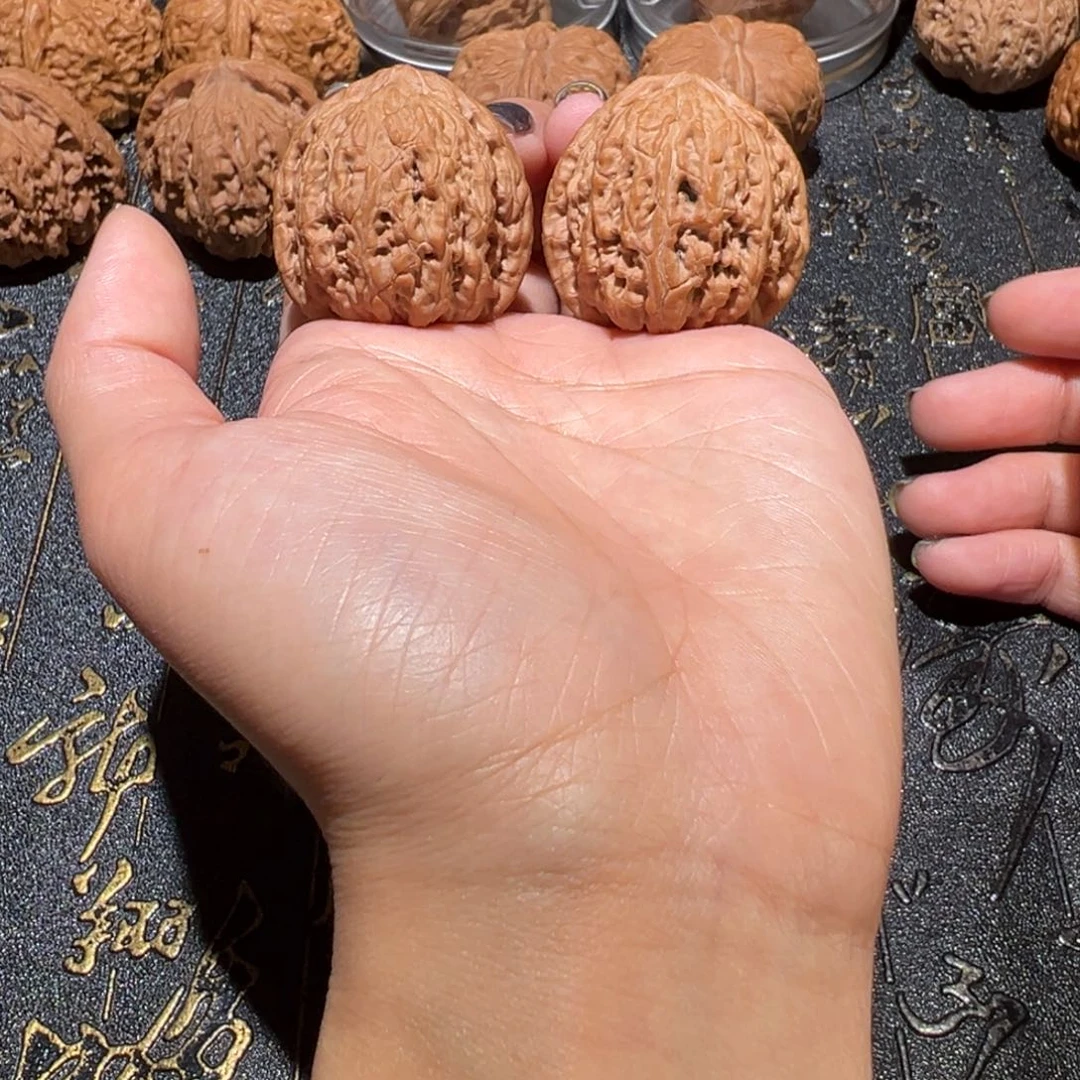 吊坠文玩核桃密纹34手把件98