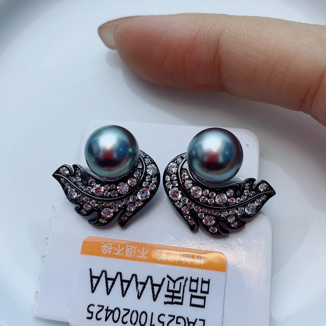 耳饰海水珍珠银S925镶嵌w43