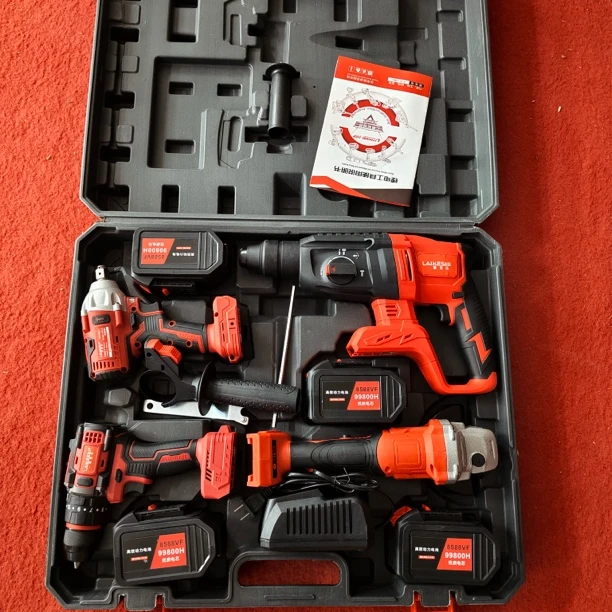 【官方正品】战神四件套（四电） 15节电池锂电锤角磨机电扳手