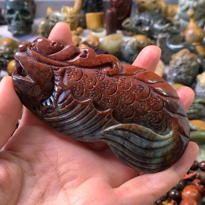 未镶嵌岫岩河磨玉（透闪石质玉）笔搁