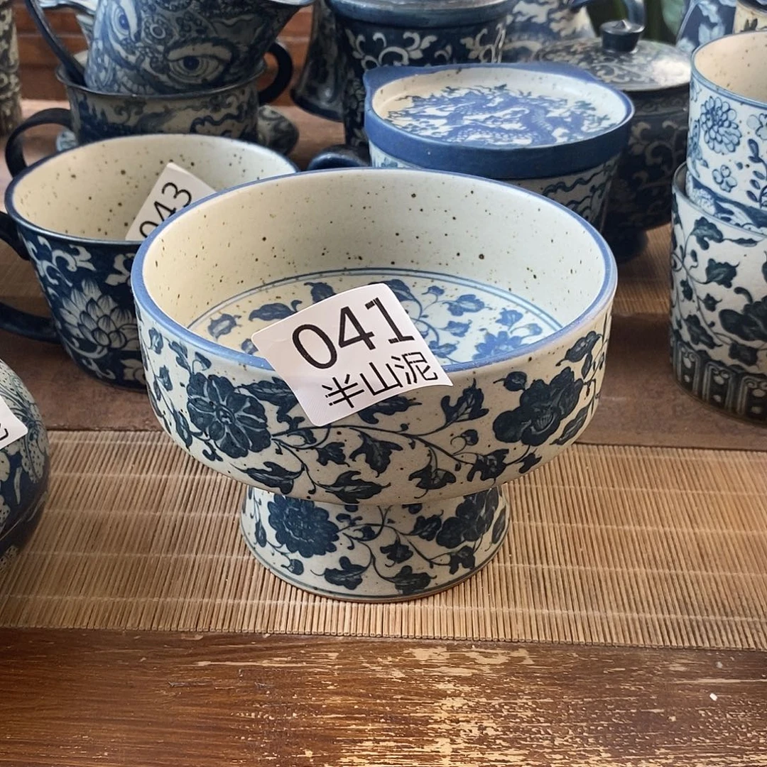 手工手绘青花高温陶瓷
