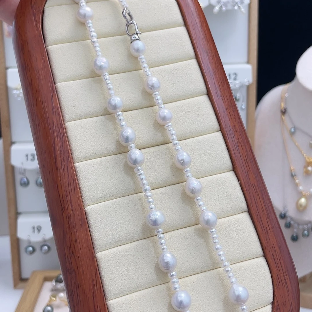 淡水珍珠颈饰银S925镶嵌