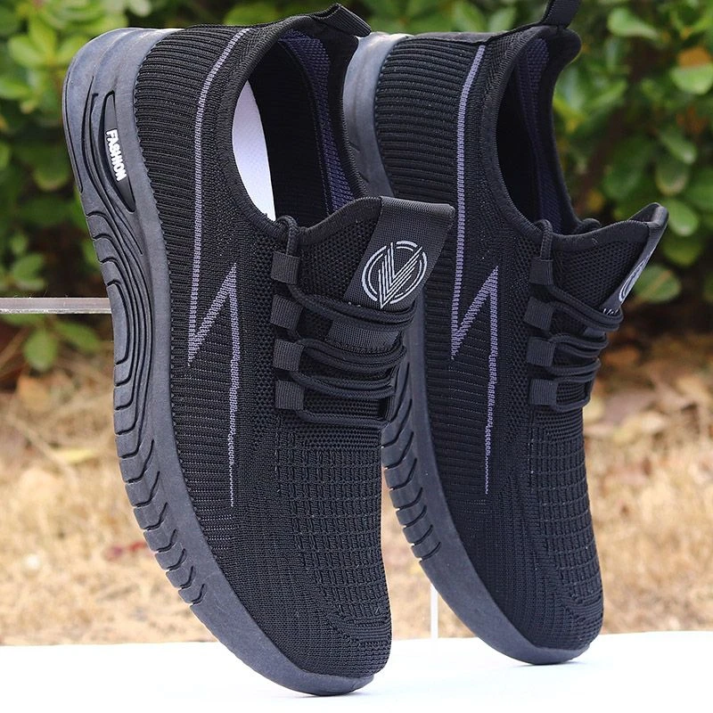 一脚蹬男鞋夏季薄款网面老北京布鞋透气防臭运动休闲鞋驾车上班鞋