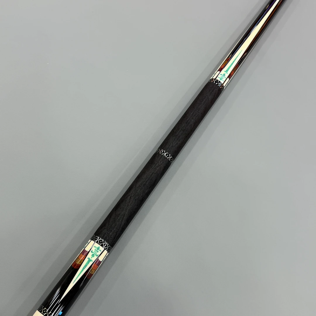 福杆F-26双段式手工杆中式黑八美式九球大头分体台球杆