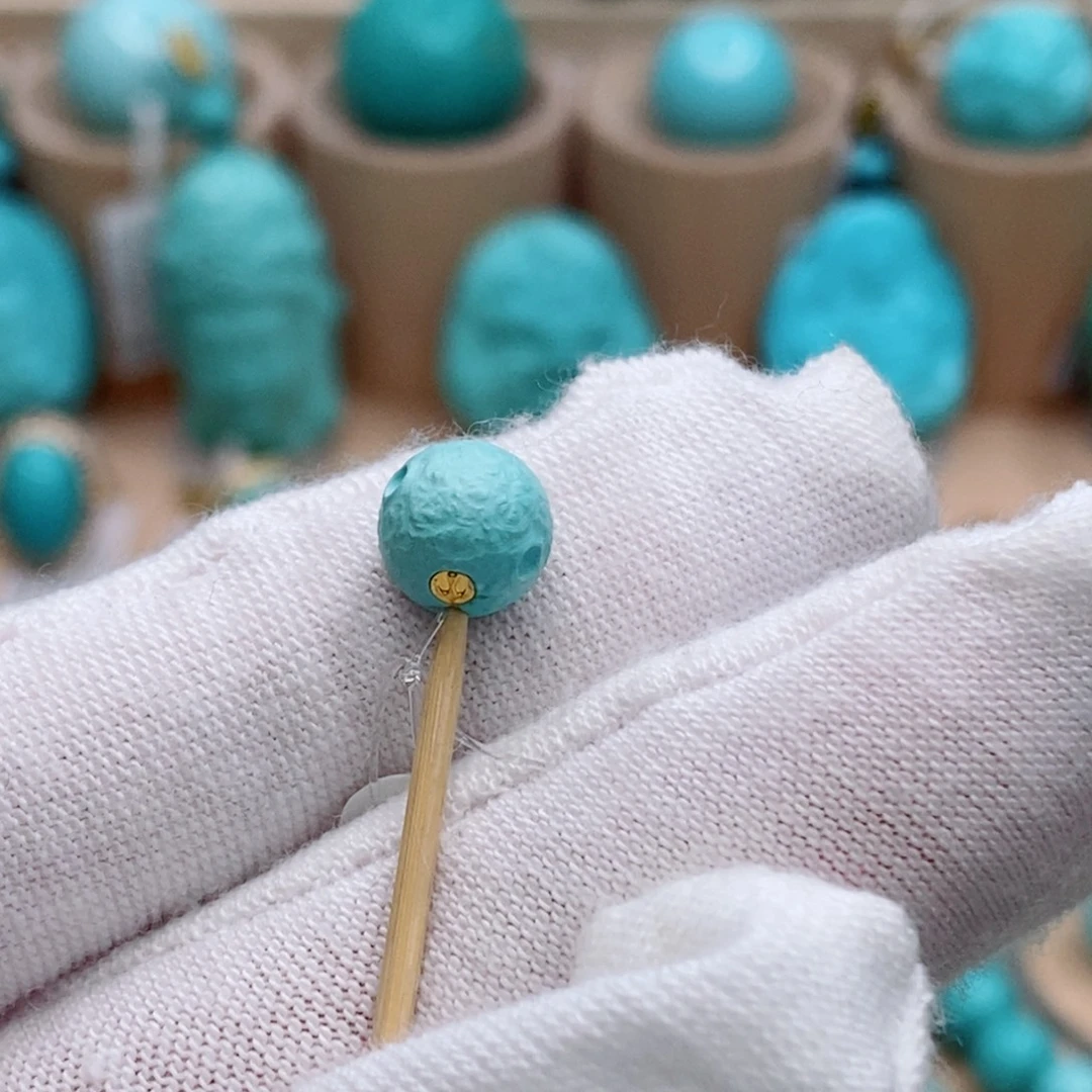 绿松石未镶嵌珠宝奇石7.7mm