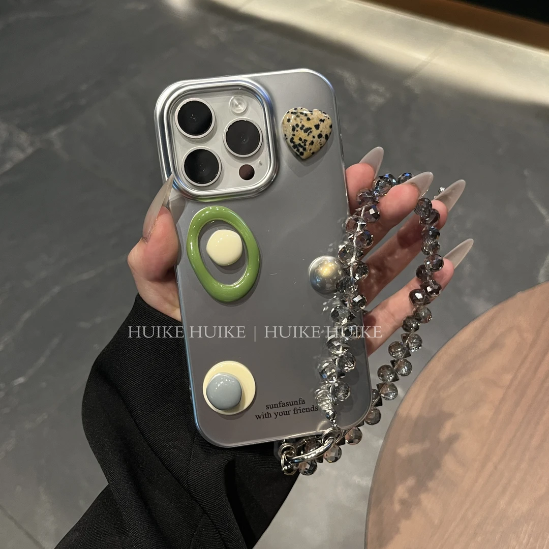 ins小众高级银宝石适用17苹果16手机壳iphone15/14薄13promax手提