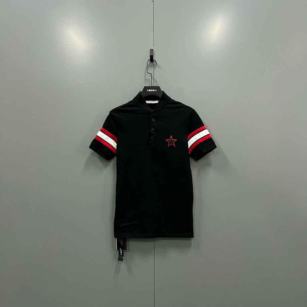 95新 Givenchy/纪梵希 (ll) 五角星刺绣polo衫 S码/207180