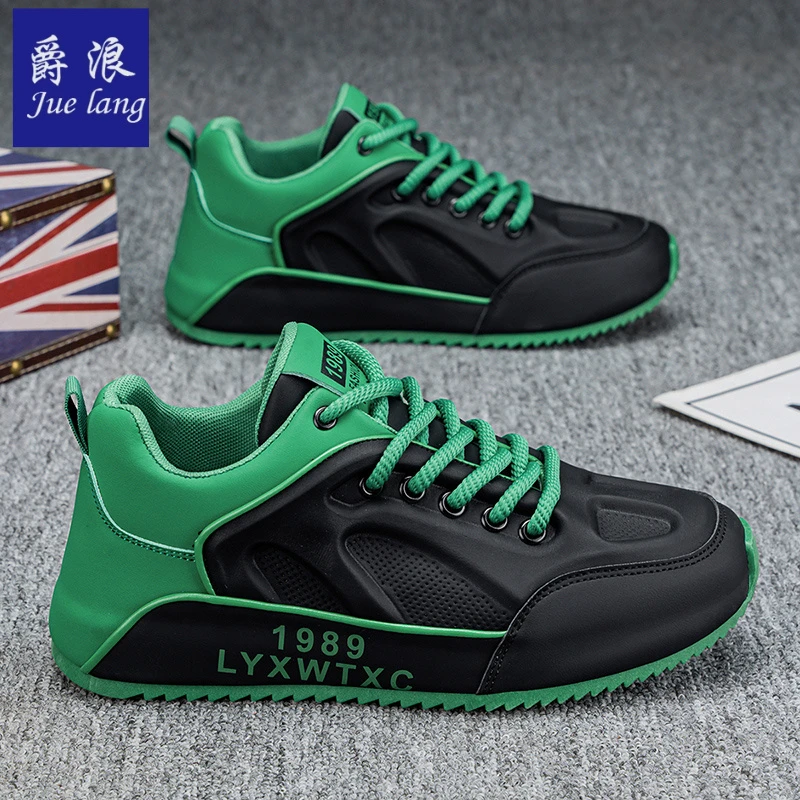 爵浪春季2025新款时尚百搭透气板鞋男士运动鞋休闲潮流老爹鞋潮鞋