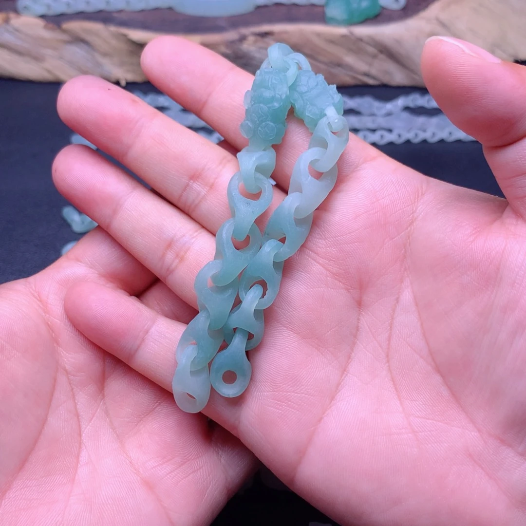 定制翡翠未镶嵌浮**梦手链