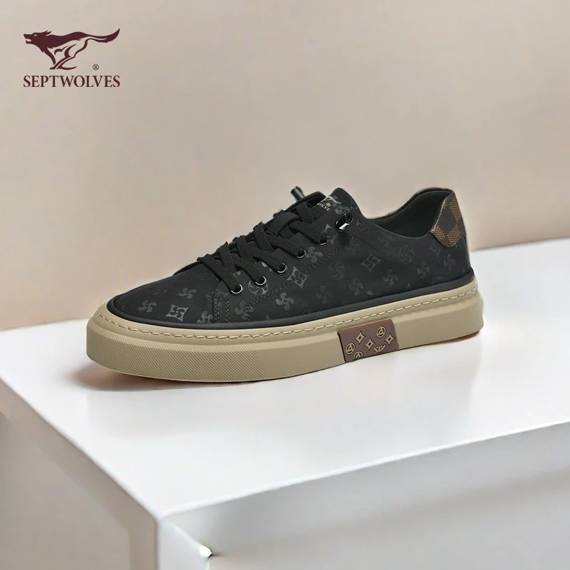 七匹狼男鞋秋季潮流帆布鞋百搭休闲鞋透气薄款官方正品时尚0500