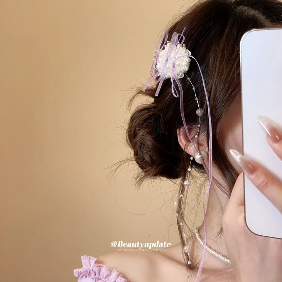 夹子头饰女边夹法式森系发夹千金风饰品可爱少女风